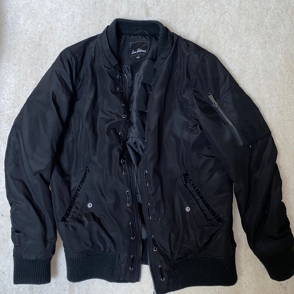 SAM EDELMAN Bomber Black Jacket Size SMALL